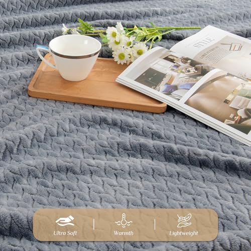 51ayjuv5mfl.jpg Oversized King Flannel Throw Blanket, Ultra Soft & Warm, Dark Grey