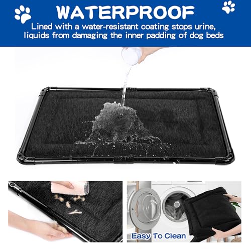 51c2ousw47l 3.jpg Chew Proof HOMBYS Dog Crate Bed for Aggressive Chewers & Crazy Diggers | Durable Armored Padded Dog Mat Bed by HOMBY