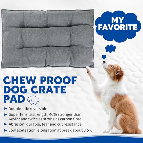 51dns2b03vl 2.jpg HOMBYS Chew Proof Dog Bed for Aggressive Chewers & Crazy Diggers (Gray, 18"x29") HOMBYS Indestructible and Durable Dog