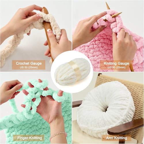 51eb rfqz8l.jpg ERLYEEN Soft Chunky Chenille Yarn for Arm Knit Blankets