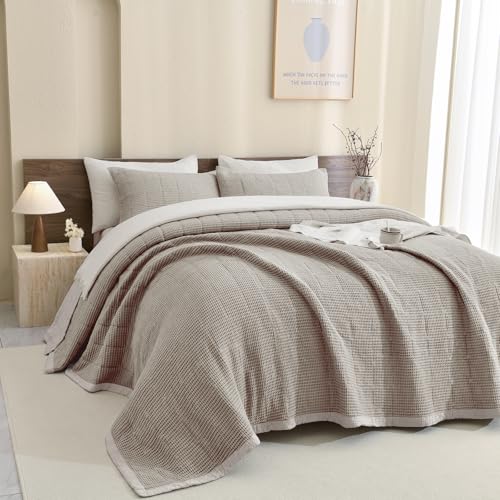 51eowcocapl.jpg Sanracie Oversized King Bedspread 100% Cotton Waffle Weave Quilt for All Seasons | Sanracie Oversized King Bedspread