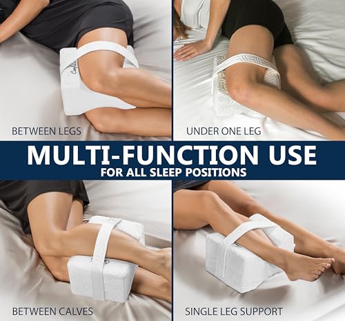 51fbikoyqhl.jpg ComfiLife Cooling Knee Pillow for Side Sleepers – Relieves Hip, Back, and Sciatica Pain – Memory Foam Contour Design wit