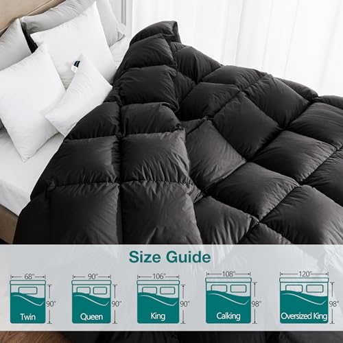 51fnlwgyctl.jpg KAKABELL Ultra Soft and Cozy Goose Down Comforter Queen Size
