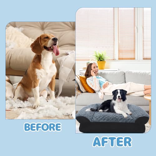 51fcyiidt7l 1.jpg ROYALAY Indestructible Dog Bed for Aggressive Chewers, Chew Proof & Tear Proof, Unchewable Pet Sofa for Indoor & Outdoor
