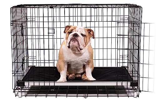 51g 8uljn l 1.jpg K9 Ballistics Chew Proof Armored Padded Dog Crate Bed | Virtually Indestructible, Legs Included | Medium (Sandstone) K