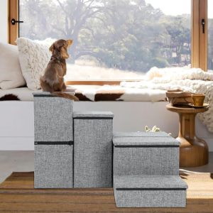 HOMBYS L Shape Dog Window Perch for Elderly and Short Legged Dogs Look Out Window | HOMBYS Foldable Dog Pet Step wit