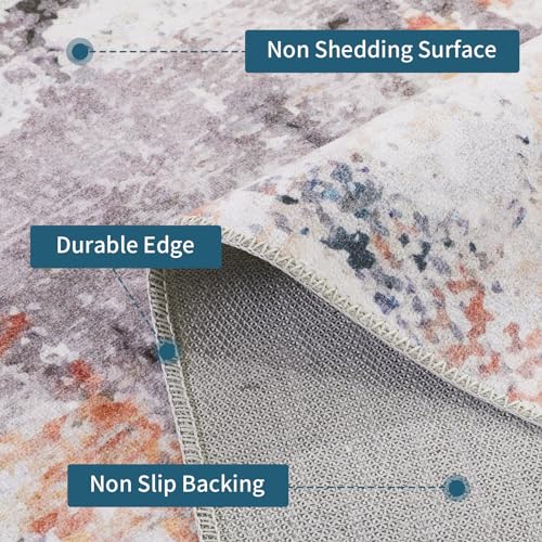 51gsgr2skxl 1.jpg Modern Boho Area Rug for Living Room & Bedroom - Large Non-Shedding Carpet (Khaki, 10x14 ft) | Non-Slip HOMBYS Area