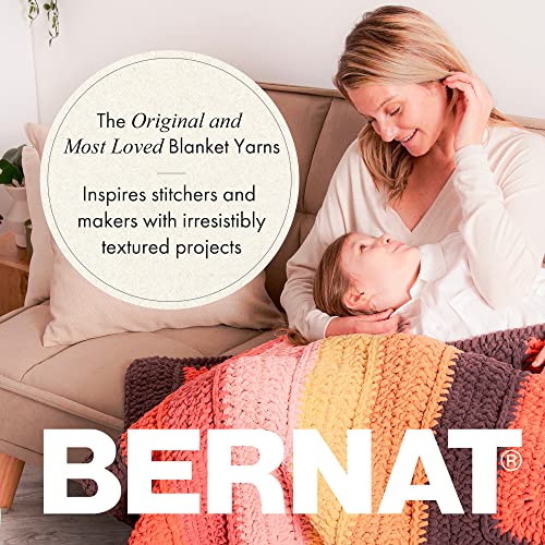 51i6bb1s0hl 2.jpg Bernat Blanket Extra Thick Fog Blue Yarn for Knitting and Crocheting - Chunky Chenille Yarn - 100% Polyester - 1 Pack of