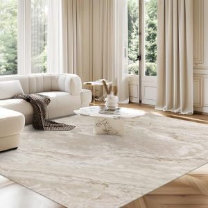 HOMBYS 10x14ft Modern Marble Area Rug for Living Room Bedroom HOMBYS 10x14ft Large Abstract Floor Carpet for Indoor Of