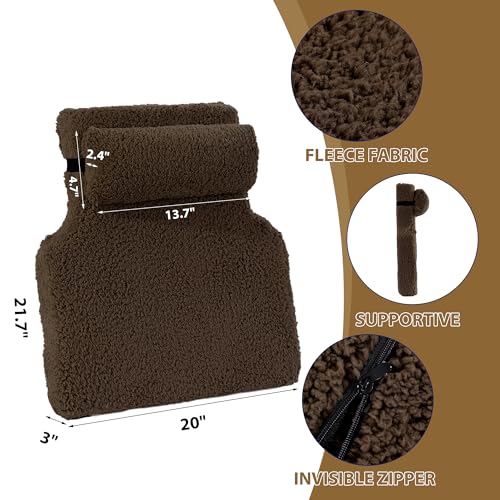 51kls8trrzl.jpg HOMBYS Sherpa Fleece Lumbar Support Pillow for Recliner Back Pain Relief Big High Back Support | HOMBYS Memory Foam