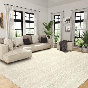 HOMBYS 10x14ft Modern Sketch Area Rug - Living Room & Bedroom | Large Boho Carpet for Indoor Use | Abstract Home Deco