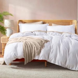 Nestl Soft Double Brushed Queen Duvet Cover Set - 90x90 inches, Button Closure, Perfect for Queen Bed Nestl Queen Size D