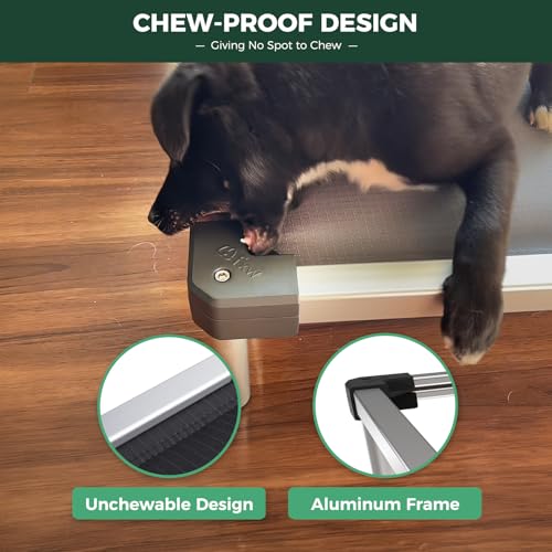 51lxoirfhl 3.jpg FXW TitanNest Chew-Proof Elevated Dog Bed, Durable & Washable for Large Dogs, Indoor/Outdoor/Camping Use, 50-Inch, Grey