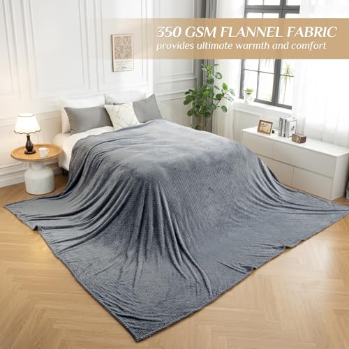 51ll4sp08fl.jpg Oversized King Flannel Throw Blanket, Ultra Soft & Warm, Dark Grey