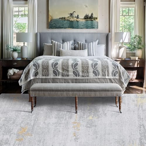 51m5hrjabul 2.jpg HOMBYS Modern Area Rug for Living Room & Bedroom - Large Boho Floor Carpet with Non-Slip Backing - Abstract Home Deco, N