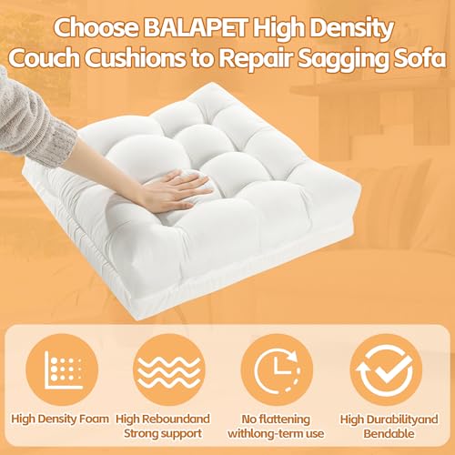 51mbxjkabrl 1.jpg Height-Adjustable Memory Foam Couch Cushion Replacement, High-Density Upholstery Wrapped S | Balapet Memory Foam Cou