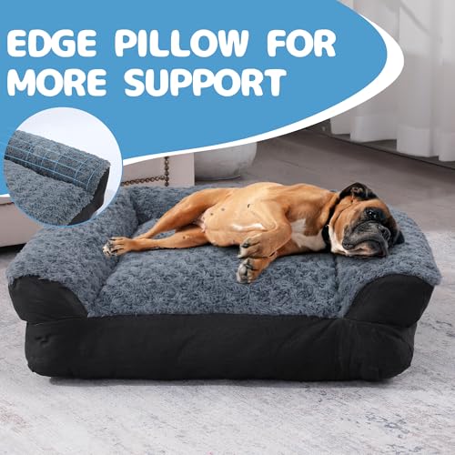 51mtw8xut l 1.jpg ROYALAY Indestructible Dog Bed for Aggressive Chewers, Chew Proof & Tear Proof, Unchewable Pet Sofa for Indoor & Outdoor