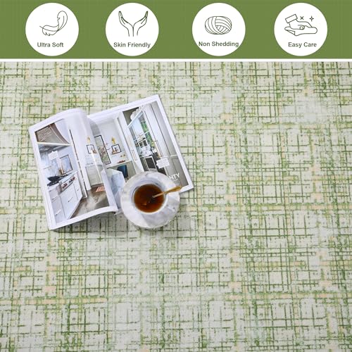 51maleknicl.jpg HOMBYS Modern 10x14ft Sketch Area Rug for Living Room & Bedroom, Large Boho Carpet for Indoor Use, Abstract Design No