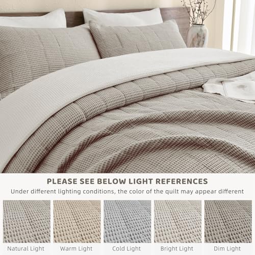 51mihz3kaml.jpg Sanracie Oversized King Bedspread 100% Cotton Waffle Weave Quilt for All Seasons | Sanracie Oversized King Bedspread
