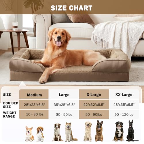 51n81uine6l 1.jpg INVENHO Orthopedic Dog Beds for Large Size Dogs, XL Washable Dog Sofa with Egg-Crate Foam | INVENHO Orthopedic Dog B
