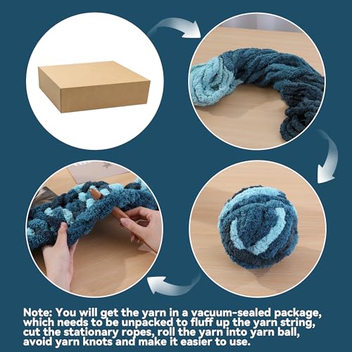 51ndxq6xt2l.jpg MABOZOO Dark Blue Chunky Chenille Yarn for Home Décor and Hand Knitting