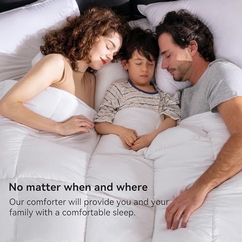 51ng3 papyl 2.jpg Luxury Goose Feathers Down Comforter for King Size Bed, 750 FP Fluffy All Season Duvet Insert, Ultra-Soft Sorona Fill