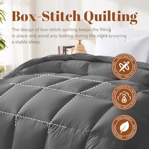 51nrnyj6yal 1.jpg Cosybay King Size Ultra Fluffy Feather Down Comforter - All Season Luxury Bedding for Adults | Cosybay 100% Cotton K