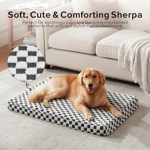 51opblgwzl 1.jpg JOEJOY Large Orthopedic Dog Bed for Large Dogs, Removable Washable Cover, Grey, 36 x 27 inch JOEJOY Cute Modern Plush