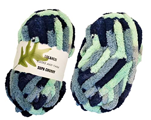 51oxemyqncl.jpg DDL&HEXI 210 Skeins Super Chenille Chunky Yarn for Blanket Making Jumbo Knitting Yarn Kit (2x8oz 226g per Bag) | DDL