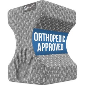 5 STARS UNITED Side Sleeping Knee Pillow - Hip Pain Relief, Memory Foam Cushion for Sciatica & Lower Back Pain - Between