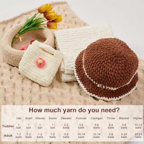 51pgmsyghxl.jpg INNDUN Pink Chenille Yarn 6 Super Bulky 72 Yards Knitting Crocheting Crafts