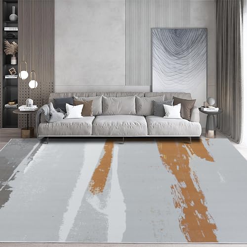 51pnvesoxol 1.jpg HOMBYS 10x14 ft Abstract Area Rug for Living Room and Bedroom | Large Boho Home Decor Carpet with Non-Slip Backing | Mac