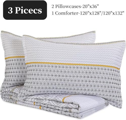 51q8rfmw1l.jpg HOMBYS Oversized King Bedspread Boho Striped Pattern Quilt Set for All Season HOMBYS Lightweight & Breathable 3 Pcs King
