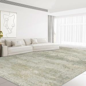 HOMBYS 10x14 ft Large Floor Carpet for Living Room Bedroom | Modern Abstract Area Rug with Non-Slip Backing | Boho Home