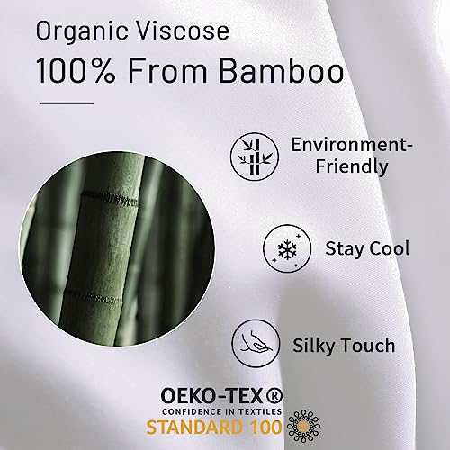 51quwdm5xol 1.jpg NEXHOME PRO Bamboo Viscose Cooling Comforter for Hot Sleepers, White Queen Lightweight Duvet Insert, 8 Corner Tabs(90"x
