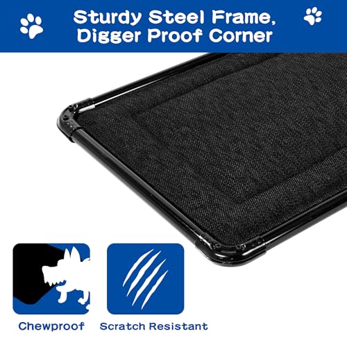51qzs8apy6l 3.jpg Chew Proof HOMBYS Dog Crate Bed for Aggressive Chewers & Crazy Diggers | Durable Armored Padded Dog Mat Bed by HOMBY