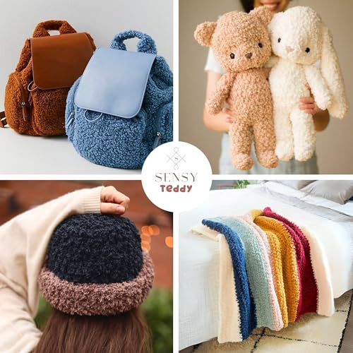 51ri0xoz1l.jpg Sensy Teddy Sheepy Sherpa Fleece Yarn - Soft & Cozy for Baby Blankets, 109 Yards, Gauge 5 Bulky (Green)