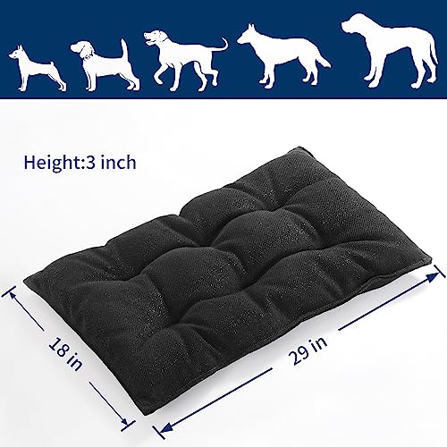 51s5evv 8pl 1.jpg MABOZOO Chew Proof Indestructible Dog Beds for Aggressive Chewers, Durable and Washable, Black, M 18x29 in | MABOZOO