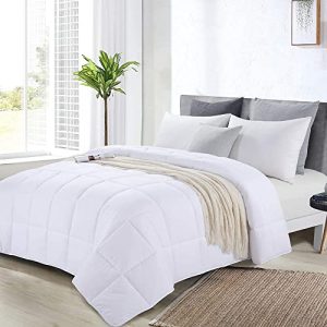 HOMBYS Alaskan King Comforter Lightweight Quilted Down Alternative Duvet Insert for All Season White | HOMBYS Alaska