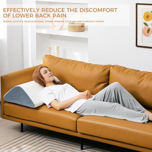 51syt7vi el.jpg Post-Surgery Recovery Knee Wedge Pillow 8'' for Leg Elevation Support and Pain Relief | Knee Wedge Pillow 8'' with R