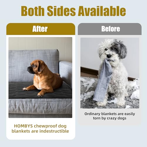 51t8r84lb9l 3.jpg Indestructible HOMBYS Dog Blanket for Chew Proof and Waterproof Protection on Furniture, Pet Owners' Favorite, 50"x60