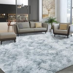 Ultra Soft Large Faux Fur Area Rug for Bedroom and Living Room | Non-Skid Modern Plush Area Rug for Kids Playroom an