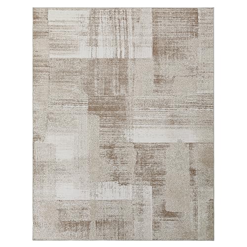 51tbdxiudel 2.jpg HOMBYS 10x14 ft Modern Patchwork Area Rug for Living Room & Bedroom, Large Boho Floor Carpet with Non-Slip Backing |
