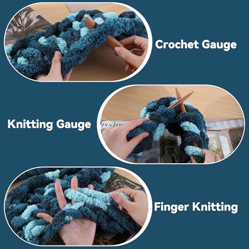 51tpsihvcfl.jpg MABOZOO Dark Blue Chunky Chenille Yarn for Home Décor and Hand Knitting