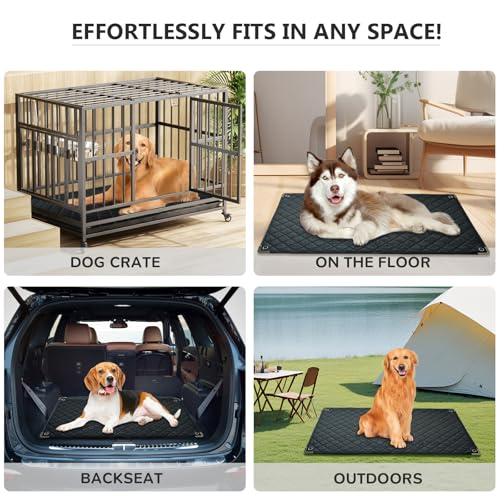 51uum3eev4l 1.jpg GRENTY Chew Proof Dog Crate Pad for Aggressive Chewers, Durable and Indestructible Dog Bed, Waterproof Crate Pads for Me