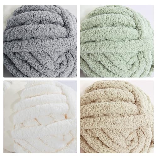 51unmntazkl 1.jpg MABOZOO Soft Plush Yarn for Hand or Arm Knitting, Bulk 8 Pack | Fluffy Jumbo Chenille Yarn for Crocheting, Soft & Fu