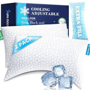Side Sleeper Pillow for Adults, Neck and Shoulder Pain Relief Pillow, Cooling Ergonomic Crescent Pillow for Side Sleeper