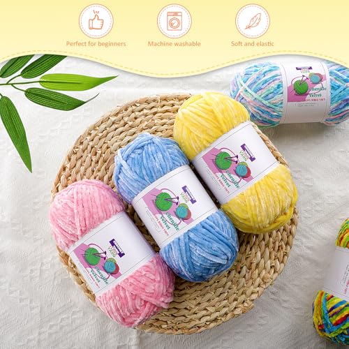 51vzql7w3zl.jpg Mint Green 2 Skeins Fluffy Chunky Yarn for Crocheting and Knitting