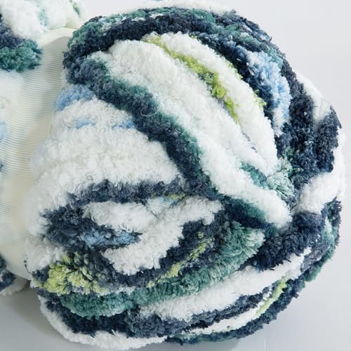 51wyxajpl.jpg HOMBYS Super Bulky Giant Thick Yarn for Hand Knitting and Crocheting, Big Soft Plush Yarn for Chunky Blanket, Tie-Dye