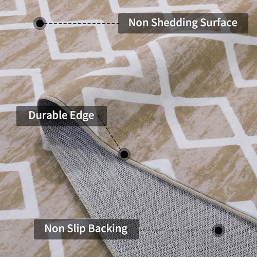 51wsubynyrl.jpg HOMBYS 10 x 14 ft Moroccan Style Area Rug - Modern Geometric Contemporary Home Deco for Living Room and Bedroom | HO